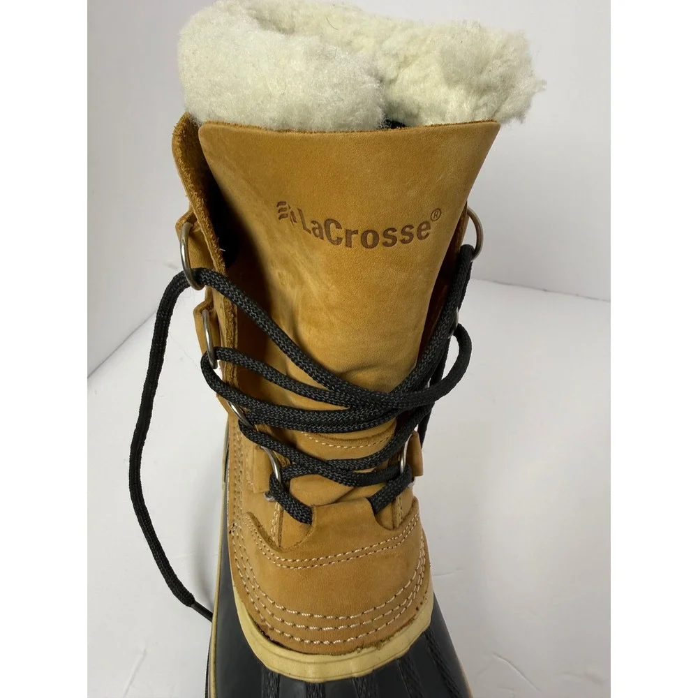 LaCrosse Serious Footgear Tan Black Suede Rubber Winter Pac Boots 298280 Mens 7